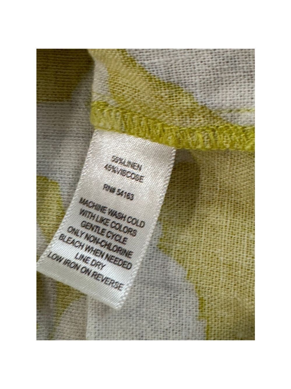 Marc New York Linen Blend Floral Top Yellow White XL - Picture 12 of 12
